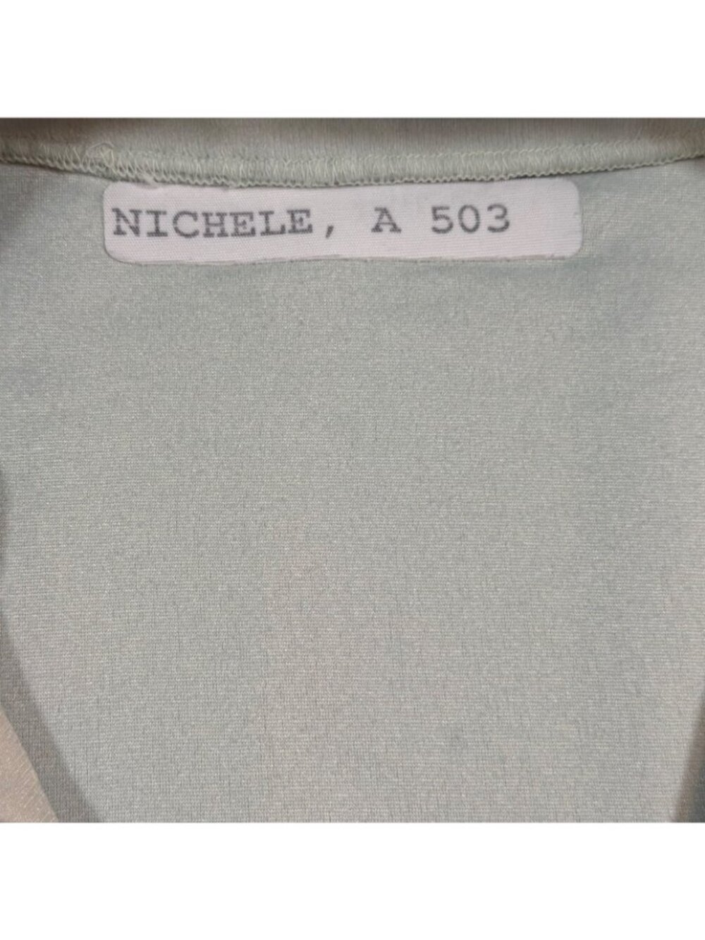 Nichelle A503 Women's Medium Mint Mod Colorblock Shift Dress 3/4 Sleeve Retro - Picture 6 of 10